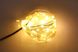 Новогодние гирлянды. Медная проволочная лампа 100LED 10м, Цвет Теплый Силиконовый провод (7109)