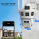 Wi Fi камера відеоспостереження 3 лінзи SD 39 APP V380pro