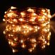Новорічні гірлянди. Мідна дротяна лампа 100LED 10м, Колір Теплий Силіконовий дріт (7109)