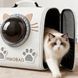 Белый Рюкзак-переноска для кошек S-cat с смотровым окном и вентиляцией