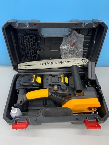 Акумуляторна ланцюгова пилка 12 inch Electric SAW YELLOW 1600Вт 21V Li-Ion 7904
