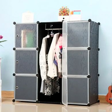 Шафа органайзер пластикова Storage Cube Cabinet «МР 26-31», Черный