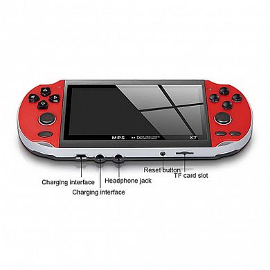 Приставка портативна ігрова консоль Puls PSP X-7-Camera 20000 ігор 8gb-5.1" з камерою, ТВ вихід, Разноцветный
