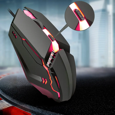 Ігровий комплект клавіатура та миша навушники килимок 4в1 Linmoni TF-400 Kit з RGB підсвічуванням для геймерів, Черный