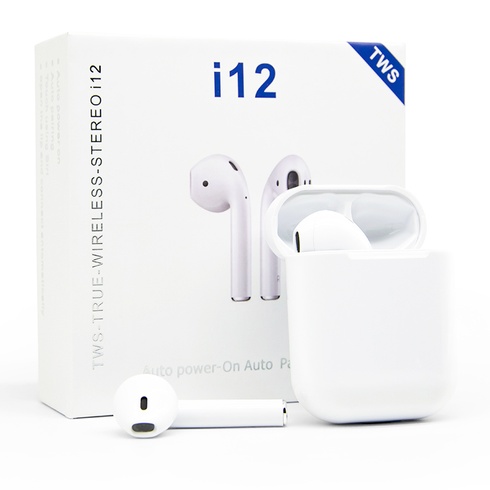 Бездротові сенсорні навушники i12 TWS, Білий