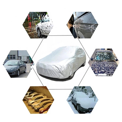 Захисний чохол-тент для авто від снігу, дощу, сонця XXL - 580x175x120 см, одношарова захисна накидка на машину, автомобільний тент