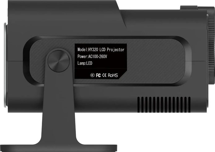 Проектор SmartTV домашній кінотеатр UltraHD HY320 4K Android 11 WI-FI6 Bluetooth HDMI 150" FullHD 300ANSI чорний
