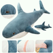 Детская мягкая плюшевая антистресс игрушка-подушка обнимашка Shark Doll "Акула" 60 см