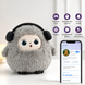 Игрушка с искусственным интеллектом Bobo / Интерактивная плюшевая игрушка BOBO с AI, голосом и LED глазами / Умная игрушка 22х25см Серый