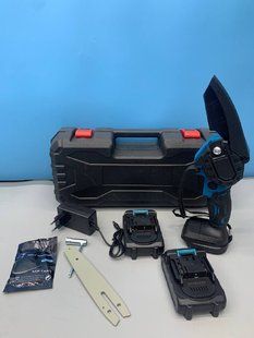 Акумуляторна ланцюгова міні-пила6 inch Electric SAW BLUE кейсом / 2 акумулятори 4А/год 8644
