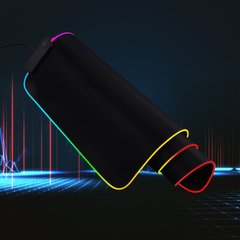 Игровая поверхность с подсветкой, коврик для мышки с подсветкой Fantech MPR800s RGB Black 80x30см