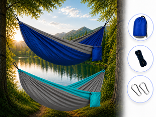 Гамак Travel hammock туристический / Гамак-качели подвесной нейлоновый