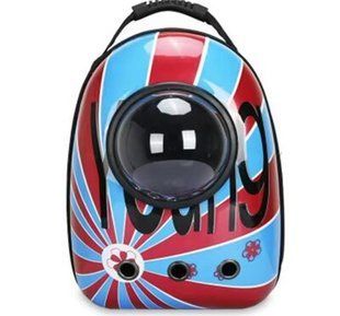Космический рюкзак для переноски домашних животных CosmoPet с иллюминатором синий