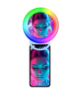 Кільцева селфі-лампа з дзеркалом Selfie Ring Light для планшета, телефону, Разноцветный