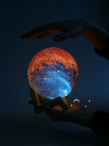 Ночник лампа сенсорный 3D космос Moon-light, Разноцветный