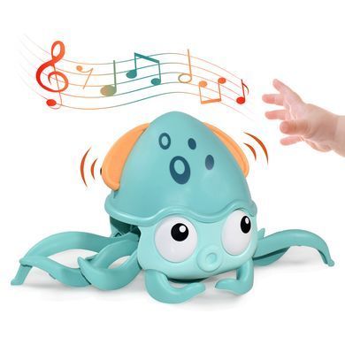 Детская развивающая игрушка Move Sprayed Octopus Милая занимательная интерактивная игрушка каталка Осьминожка, Разноцветный