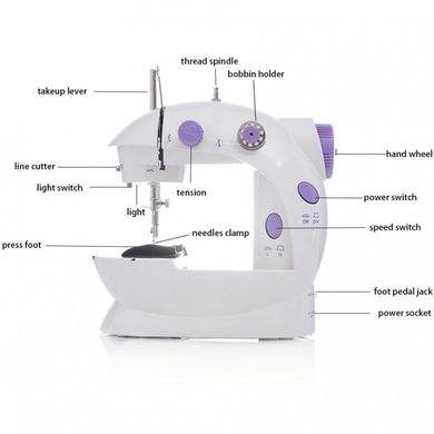 Міні швейна машинка 4 в 1 Mini Sewing Machine SM-201, Білий