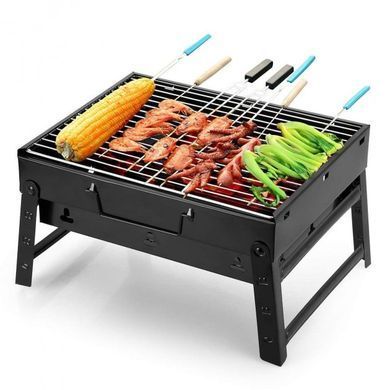 Портативний гриль TL-372 барбекю BBQ Grill Portable складний переносний мангал для дому дачі та туризму, Черный
