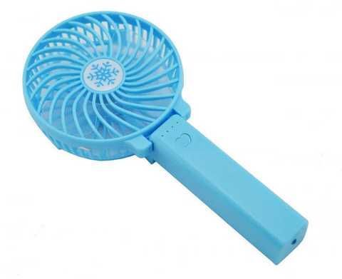 Портативний міні вентилятор ручний акумуляторний mini fan блакитний