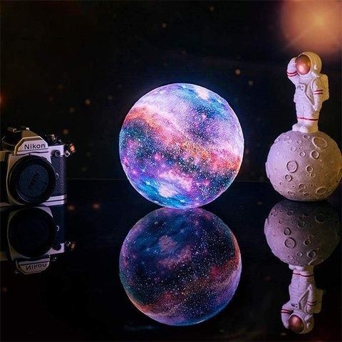 Ночник лампа сенсорный 3D космос Moon-light, Разноцветный