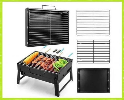 Портативний гриль TL-372 барбекю BBQ Grill Portable складний переносний мангал для дому дачі та туризму, Черный