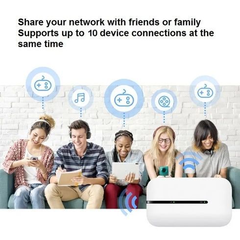 Портативный 4G LTE роутер / Роутер с аккумулятором 150 Мбит/с / Мобильный WiFi роутер со слотом для SIM-карты