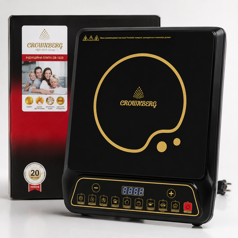 Плита индукционная Crownberg CB 1323 2000 Вт Настольная плита электрическая / Однокомфорочная плита
