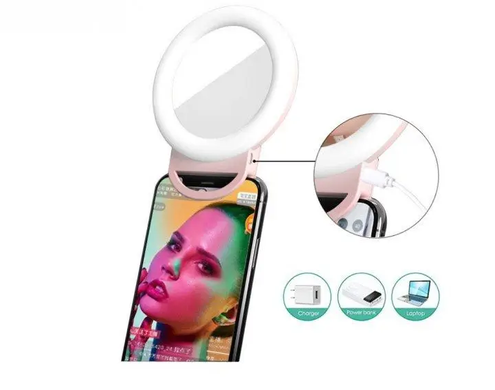 Кольцевая селфи-лампа с зеркалом Selfie Ring Light для телефона, планшета, Разноцветный