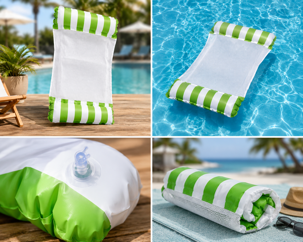 Надувний водний гамак, пліт / Матрац для плавання Pool Loungers / Гамак для плавання з надувними камерами