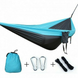 Гамак Travel hammock туристичний сіро-блакитний Гамак-гойдалка підвісний нейлоновий