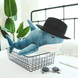 Детская мягкая плюшевая антистресс игрушка-подушка обнимашка Shark Doll "Акула"  80 см
