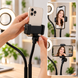 Набір блогера 3в1 / Гнучкий штатив з Led кільцем Ring Light + тримачі для телефону та мікрофона на підставці / Настільний штатив