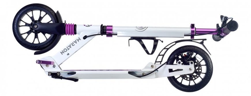 Самокат двухколесный  Maraton GMC 2022 + LED-фонарик, Держатель сиреневый