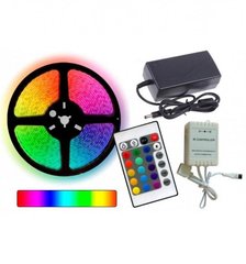 Комплект Світлодіодна стрічка багатобарвна 3528 RGB комплект 5м з пультом