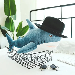 Дитяча м'яка плюшева антистрес іграшка-подушка обіймашка Shark Doll "Акула" 40 см