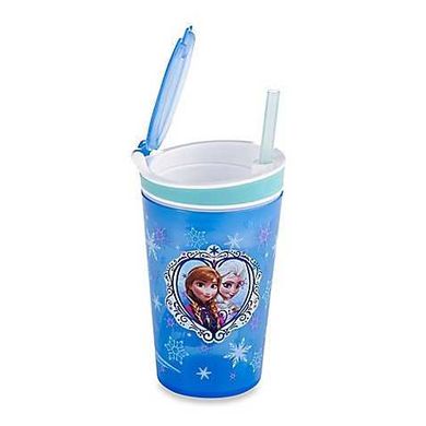 Кружка непроливайка Frozen Disney | дитячий склянку - контейнер з трубочкою, Голубой