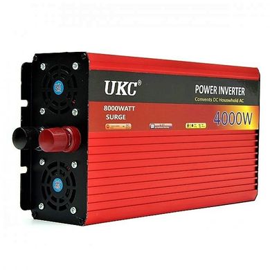 Преобразователь напряжения Power Inverter 4000W c 12V на 220, Красный
