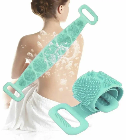 Силиконовая мочалка щетка - Silicone bath towel массажная для душа и ванны