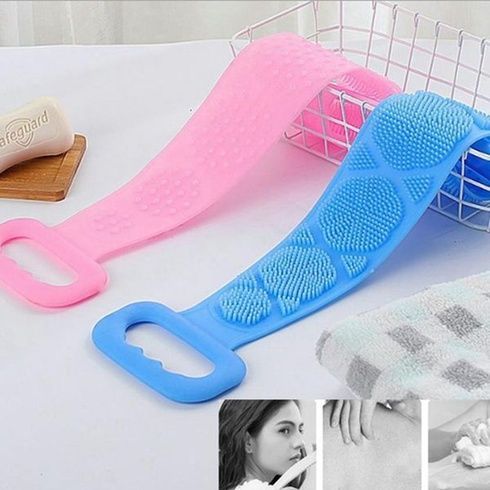 Силиконовая мочалка щетка - Silicone bath towel массажная для душа и ванны