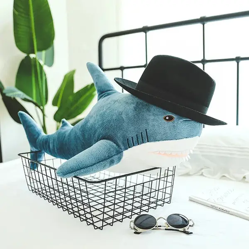 Детская мягкая плюшевая антистресс игрушка-подушка обнимашка Shark Doll "Акула"  110 см