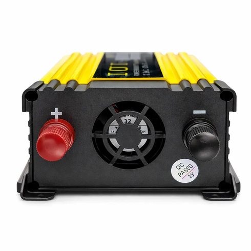 Автомобільний інвертор Жовтий / Перетворювач напруги з 12-220V, 2000Вт, 2хUSB