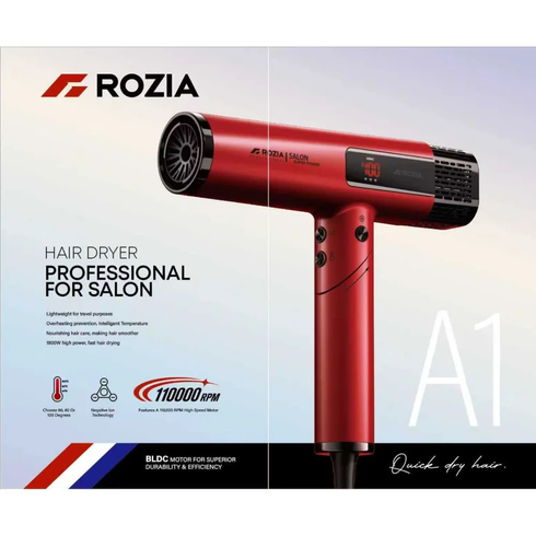 Фен професійний для сушіння волосся ROZIA A1 Professional Hair Dryer AND-6162-9