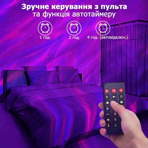 Проектор-ночник звездного неба с колонкой и путом Северное сияние