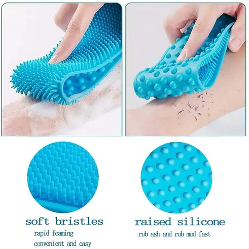 Силиконовая мочалка щетка - Silicone bath towel массажная для душа и ванны