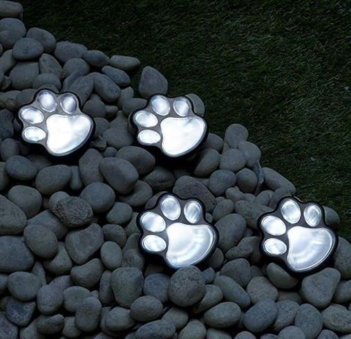 Світильник Solar Paw Print Lights на сонячній батареї