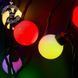 RGB уличная гирлянда 10 Е27 IP44 черная 10 метров Horoz CARNAVAL-F10 с лампами Feron комплект