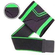 Эластичный бинт на запястье Компрессионный эластичный бинт повязка на запястье Фиксатор бандаж для запястья, Черно-зелёный