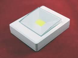 LED світильник на магніті лампа вимикач на батарейках 3Вт, липучці, Білий