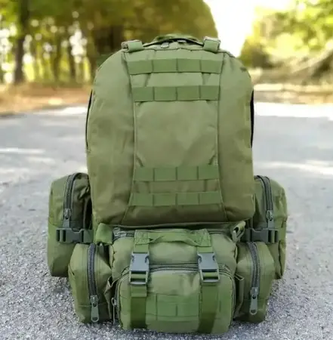 Тактический рюкзак  зеленый 4 в 1