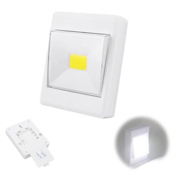 LED светильник на магните лампа выключатель на батарейках 3Вт, липучке, Белый